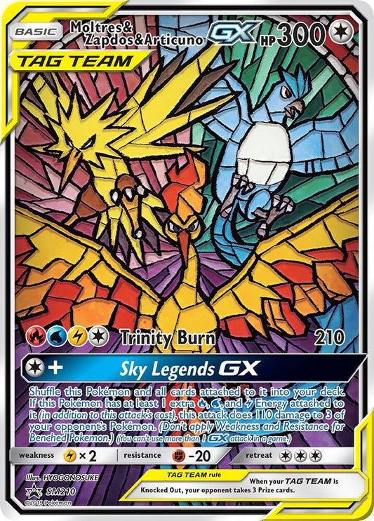 PSA Graded Card: Pokémon TCG: Sun & Moon Promos Moltres & Zapdos & Articuno GX
