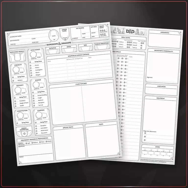 Dungeons & Dragons: 2024 Character Sheet