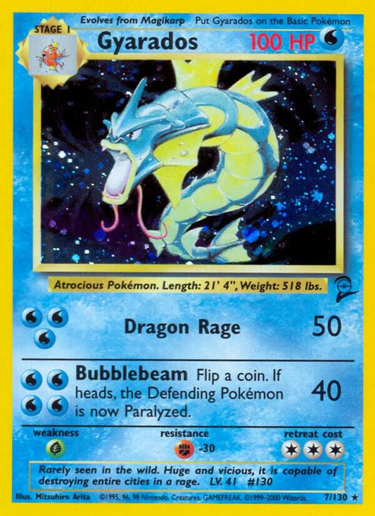 PSA Graded Card: Pokémon TCG: Base Set 2: Gyarados 7/130