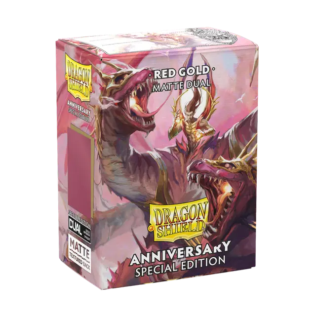 Dragon Shield: Matte Dual Sleeves: 25th Anniversary Special Edition: Red/Gold