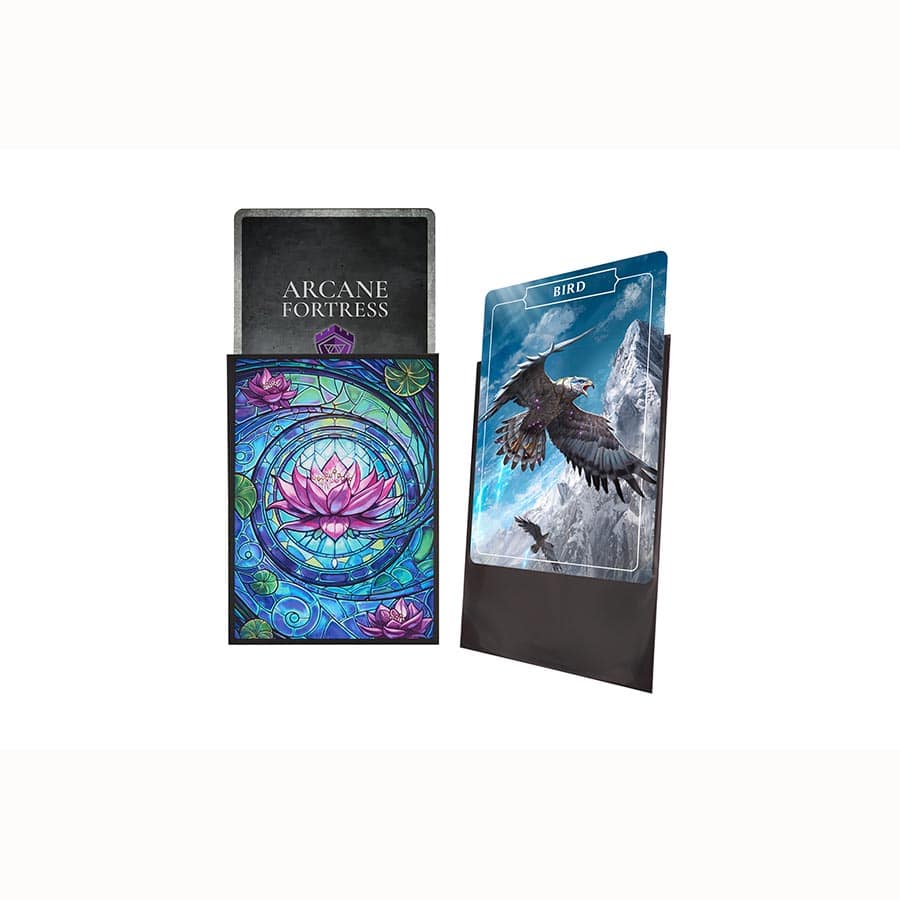 Arcane Fortress Accessories: Standard Size Matte Sleeves: Stained Glass: Blossom Grace