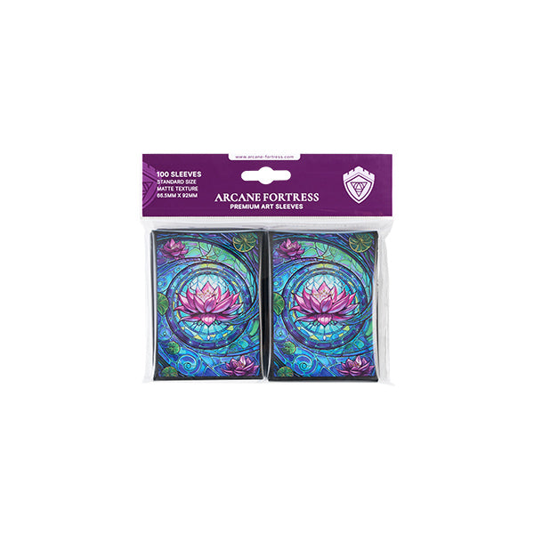 Arcane Fortress Accessories: Standard Size Matte Sleeves: Stained Glass: Blossom Grace