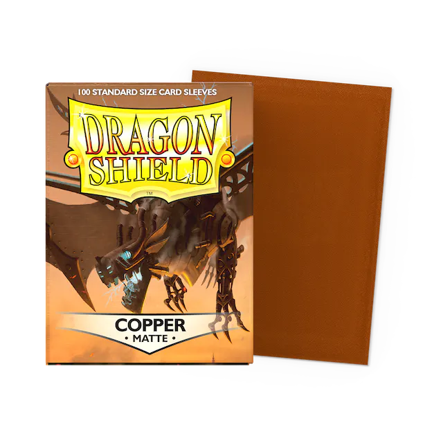 63x88 card sleeves Dragon Shield: Standard Size Matte Sleeves: Copper