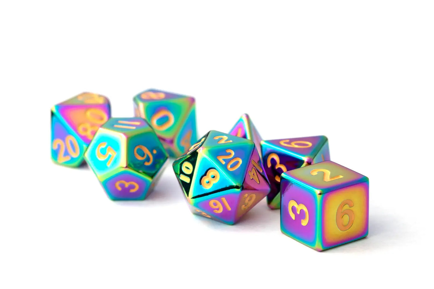 Metallic Dice Games: 7pc Dice Set: Metal: