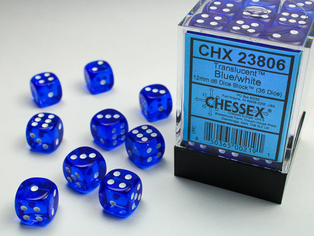 Chessex Dice: 12mm D6 Dice Block (36 dice)