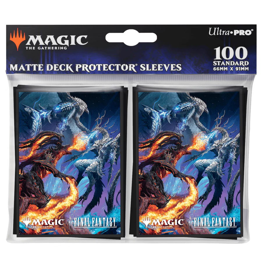 Ultra Pro: 100ct Deck Protector Sleeves for Magic The Gathering: Final Fantasy: Bahamut & Ifrit