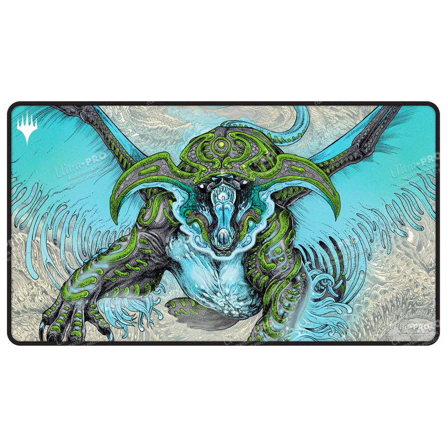 Ultra Pro: Black-Stitched Playmat for Magic The Gathering: Tarkir Dragonstorm Ureni, The Song Unennding