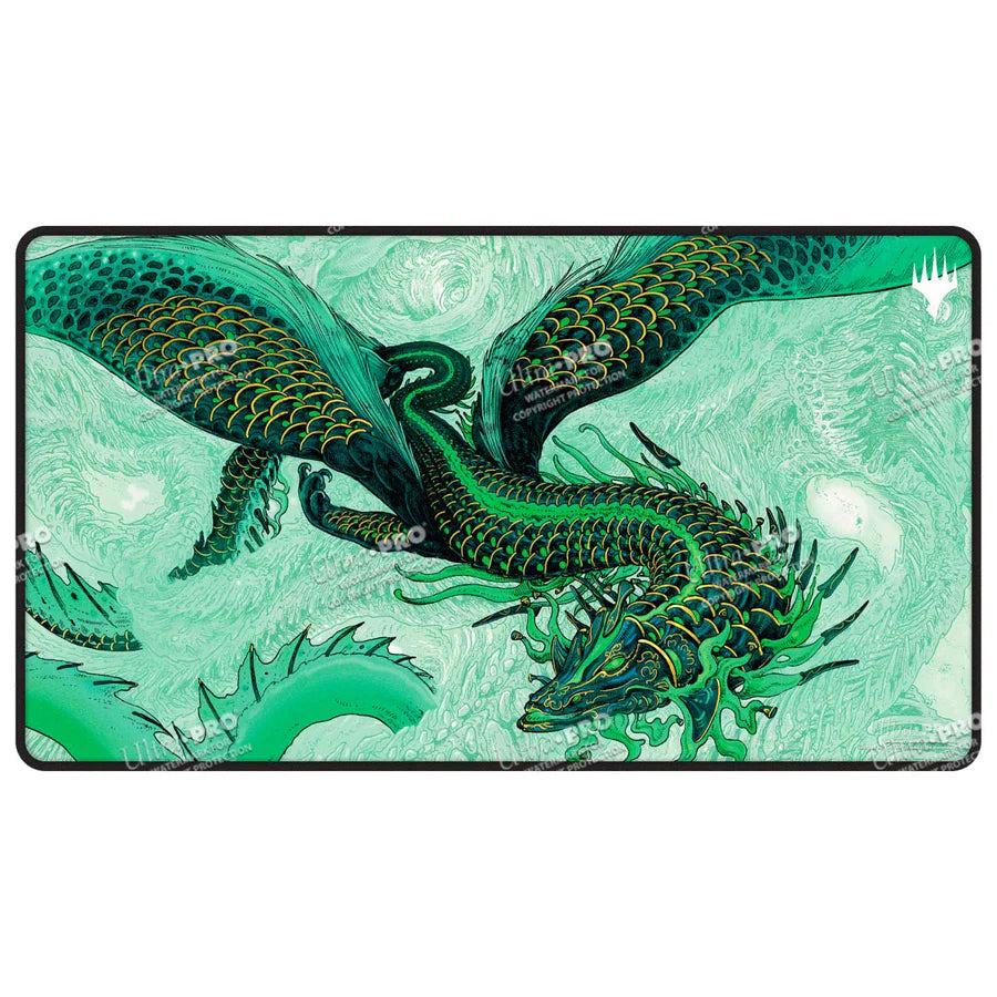 Ultra Pro: Black-Stitched Playmat for Magic The Gathering: Tarkir Dragonstorm Teval, Arbiter Of Virtue