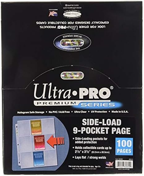 Ultra Pro: Premium Series 9-Pocket Side Load Pages (100ct) for Standard Size Cards