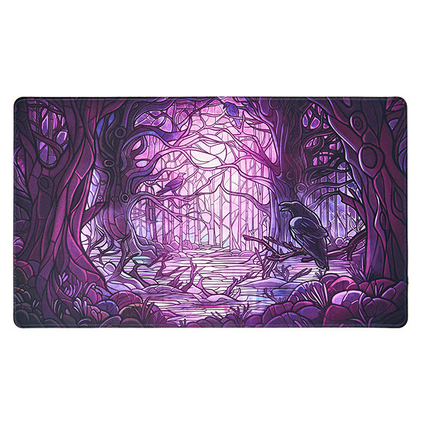Arcane Fortress Accessories: Stitched Playmat: Stained Glass: Decaying Swamp