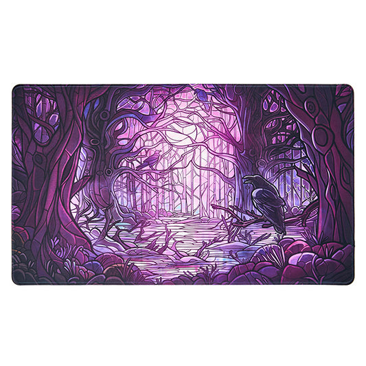 Arcane Fortress Accessories: Stitched Playmat: Stained Glass: Decaying Swamp