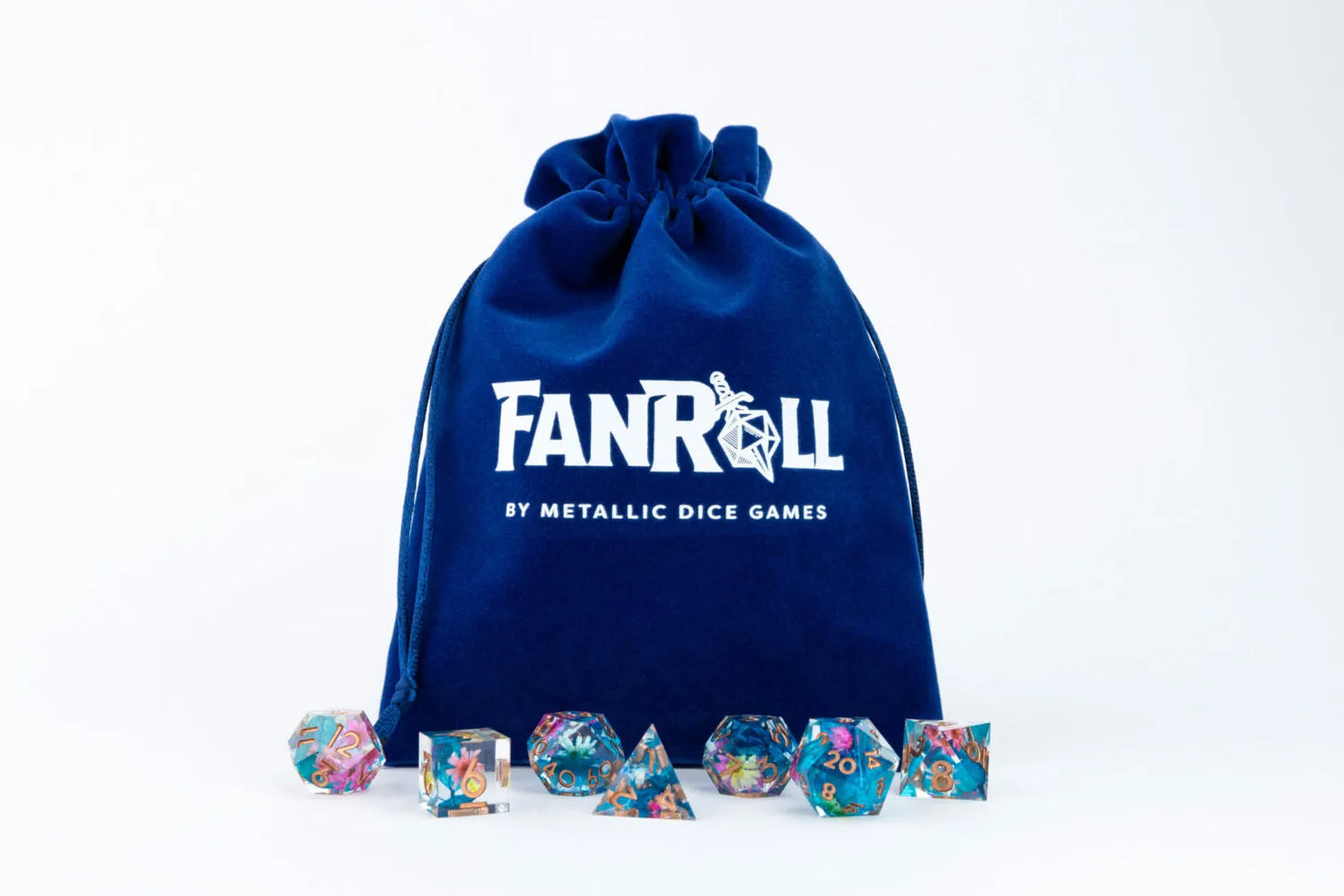 Metallic Dice Games: Velvet Dice Bag With Satin Liner 6″x8″