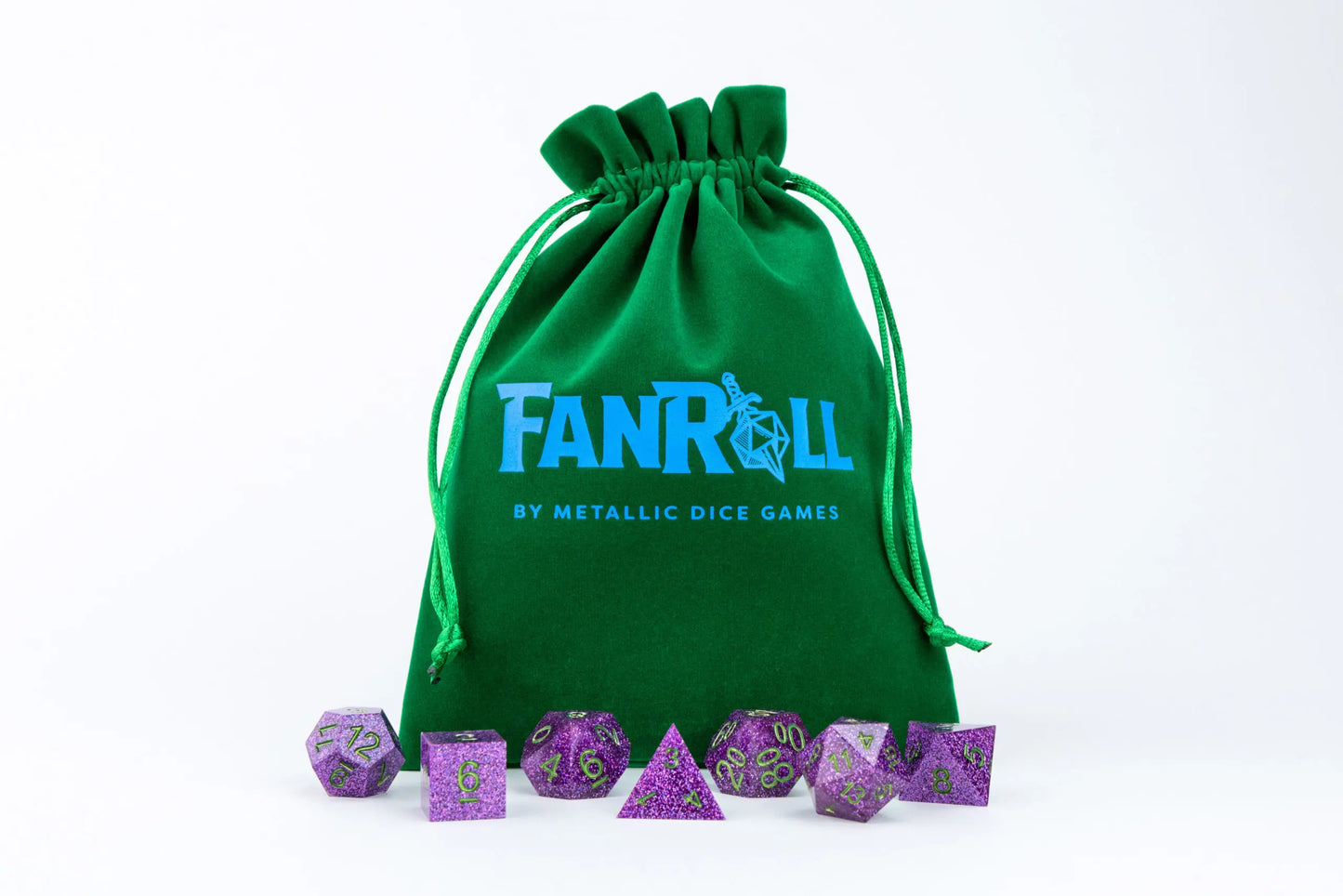 Metallic Dice Games: Velvet Dice Bag With Satin Liner 6″x8″