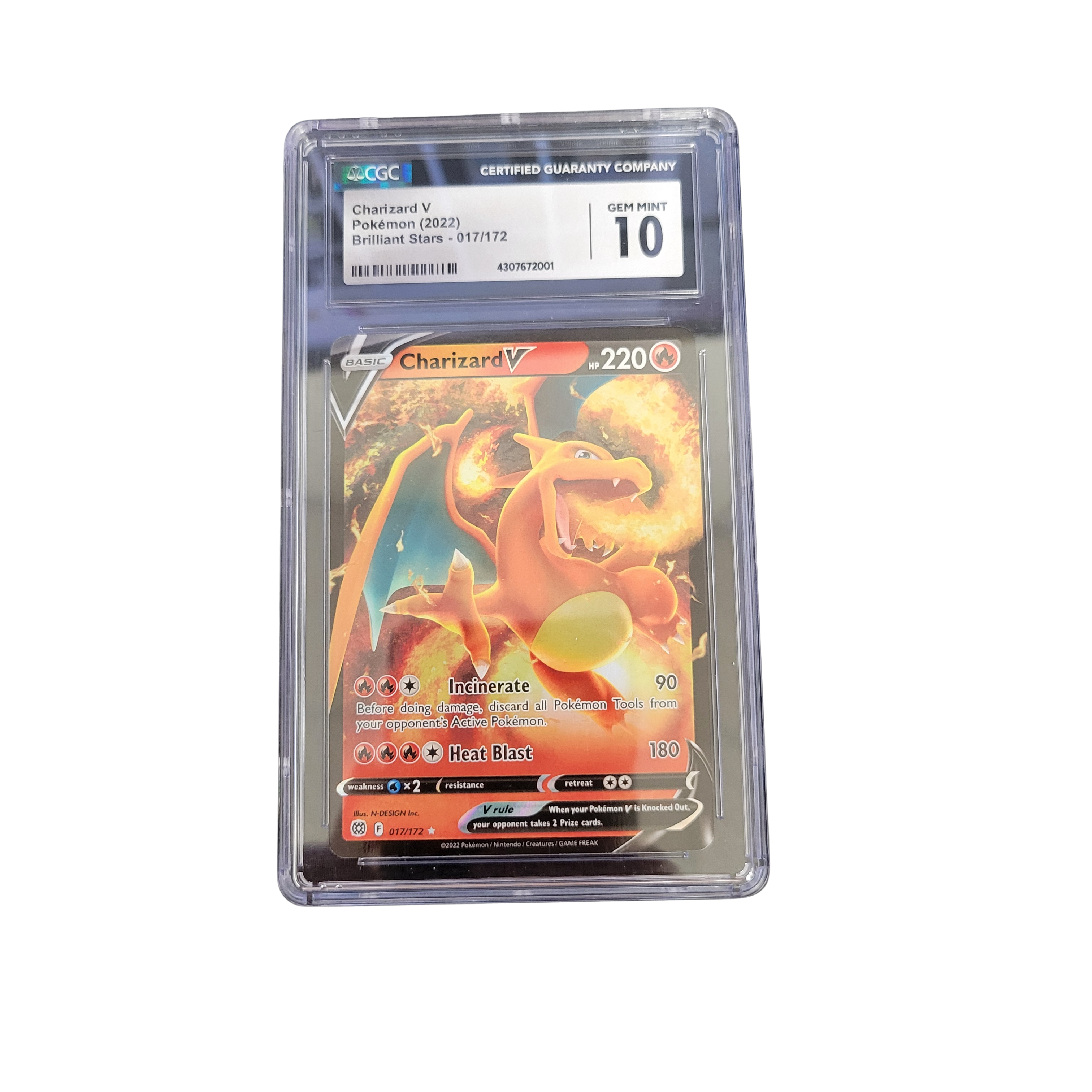 2022 Pokémon Brilliant Stars #17 Charizard V - CGC 10