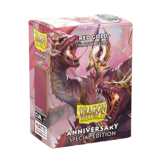 Dragon Shield: Matte Dual Sleeves: 25th Anniversary Special Edition: Red/Gold