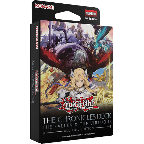 Yu-Gi-Oh! Les Chroniques : Pochettes De Cartes Fallen & Virtuous (Lot De 50) - Illustrations Albaz & Ecclesia, Officiel TCG