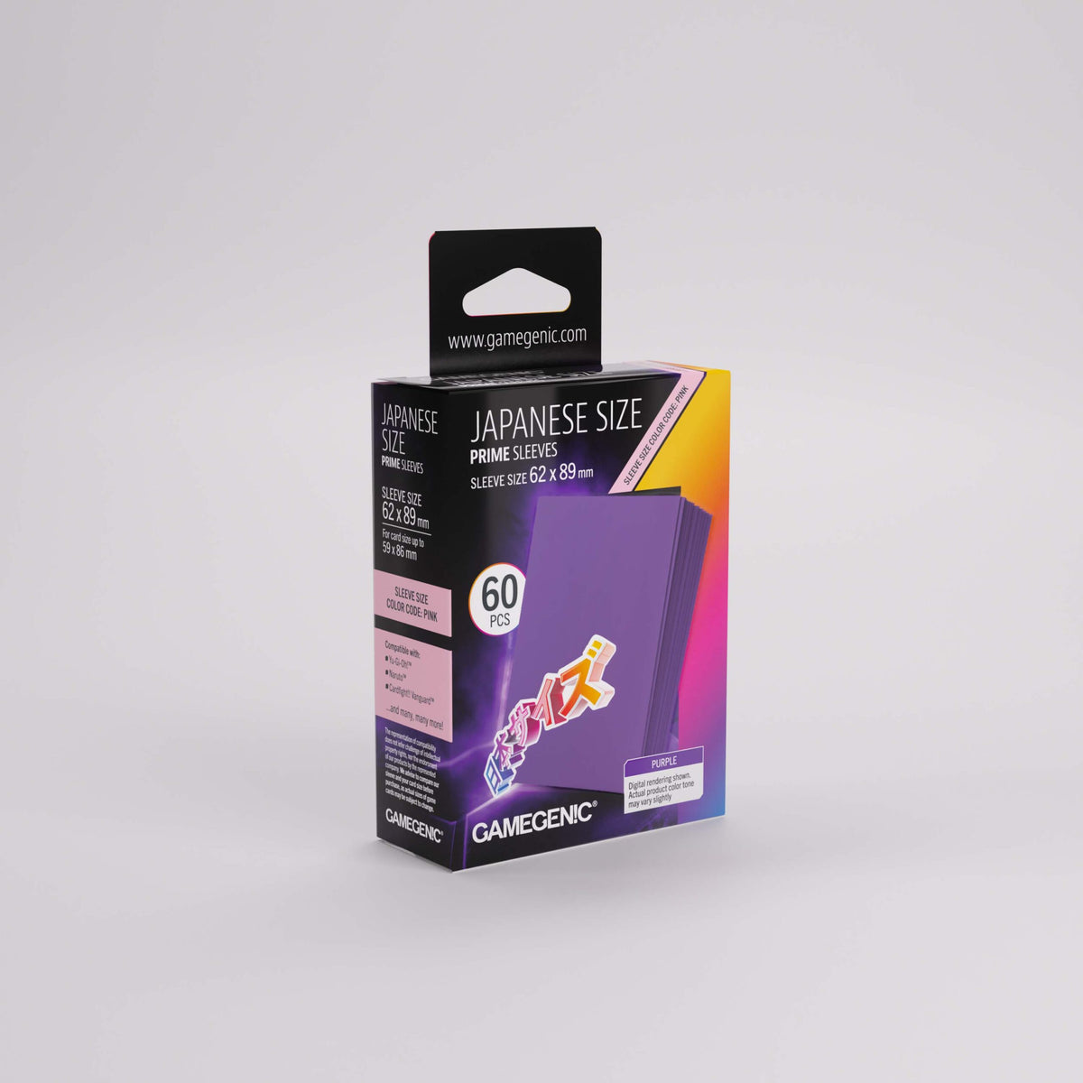 Gamegenic Japanese Size Prime Sleeves (60ct) - Purple