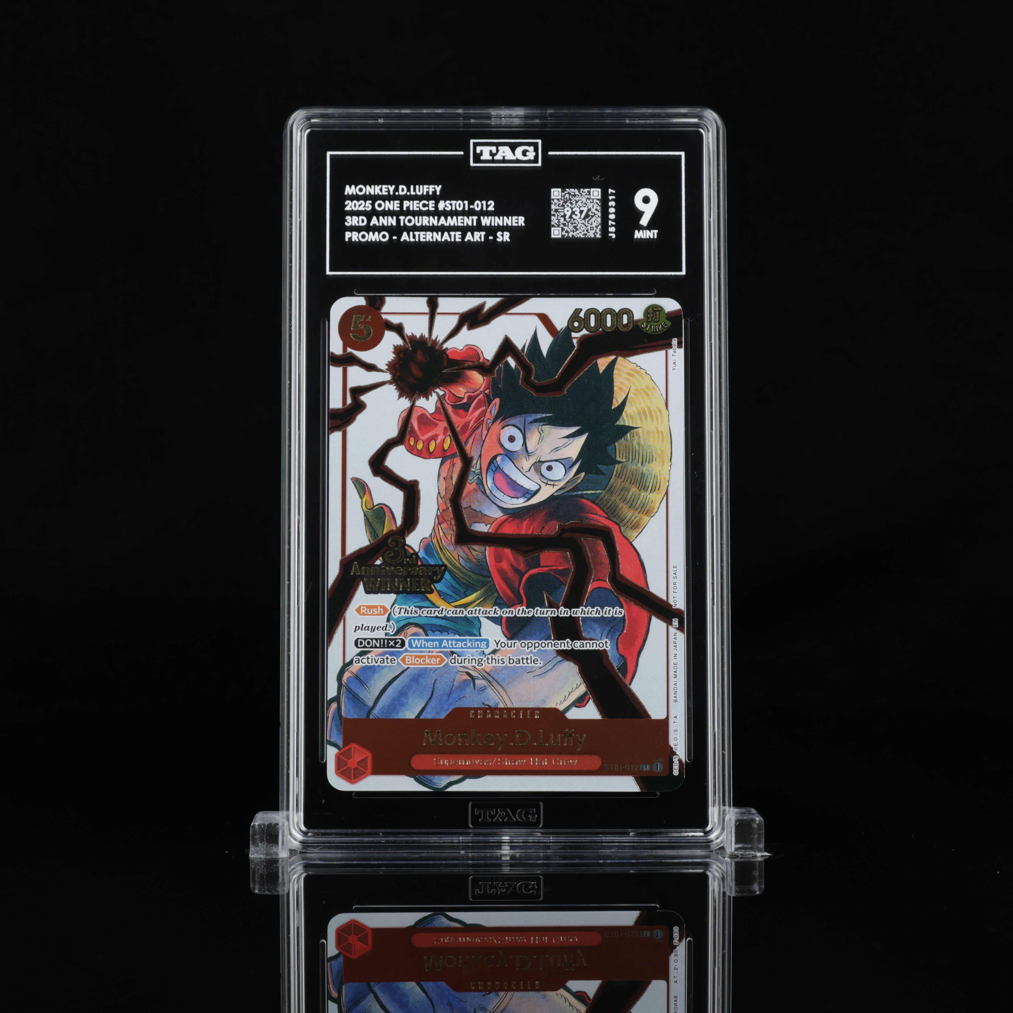 2025 One Piece 3rd Anniversary Winner Monkey.D.Luffy St01-012