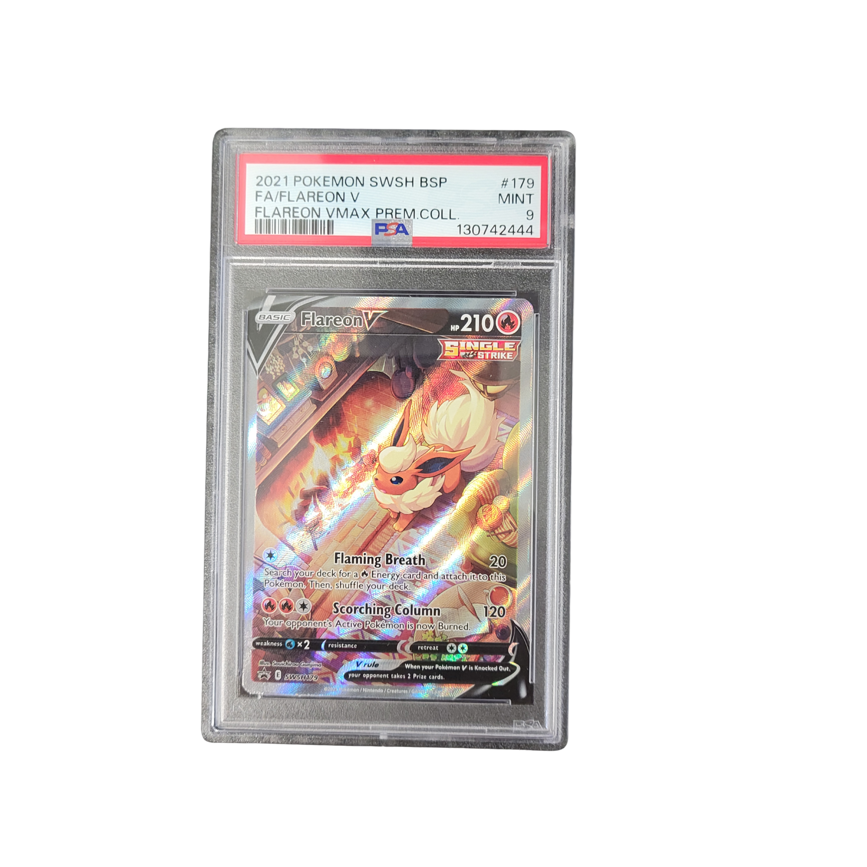 2021 Pokémon SWSH BSP #179 Flareon V Flareon VMAX Premium Collection Promo - PSA 9