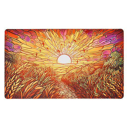 Arcane Fortress Accessories: Stitched Playmat: Stained Glass: Golden Plains
