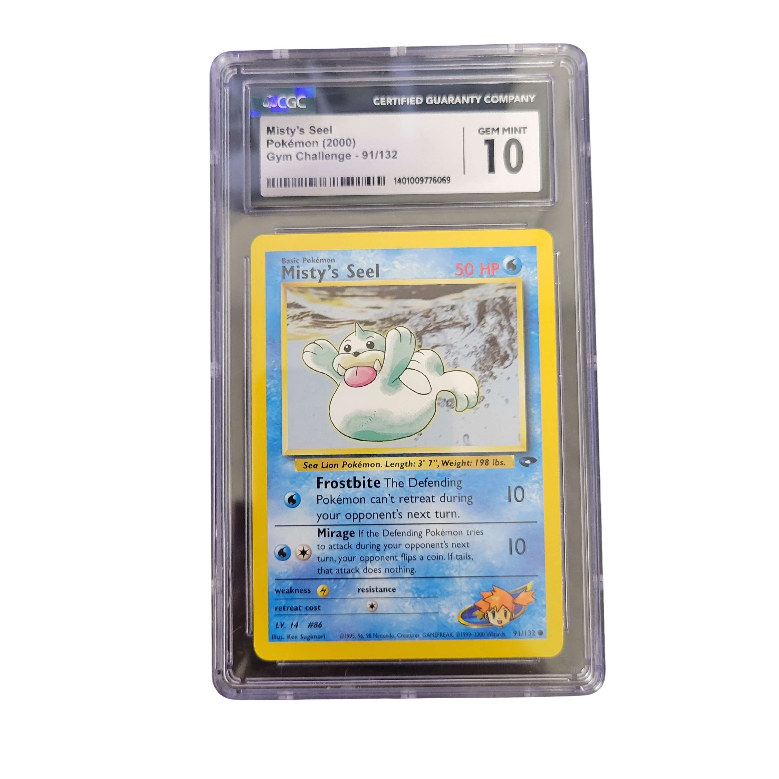 2000 Pokémon Gym Challenge #91 Misty's Seel - CGC 10