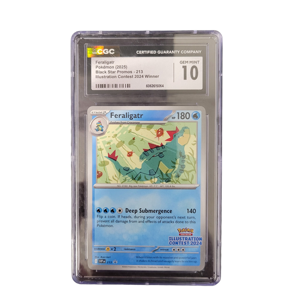 2025 Pokémon Black Star Promo Feraligatr #213 CGC 10 front