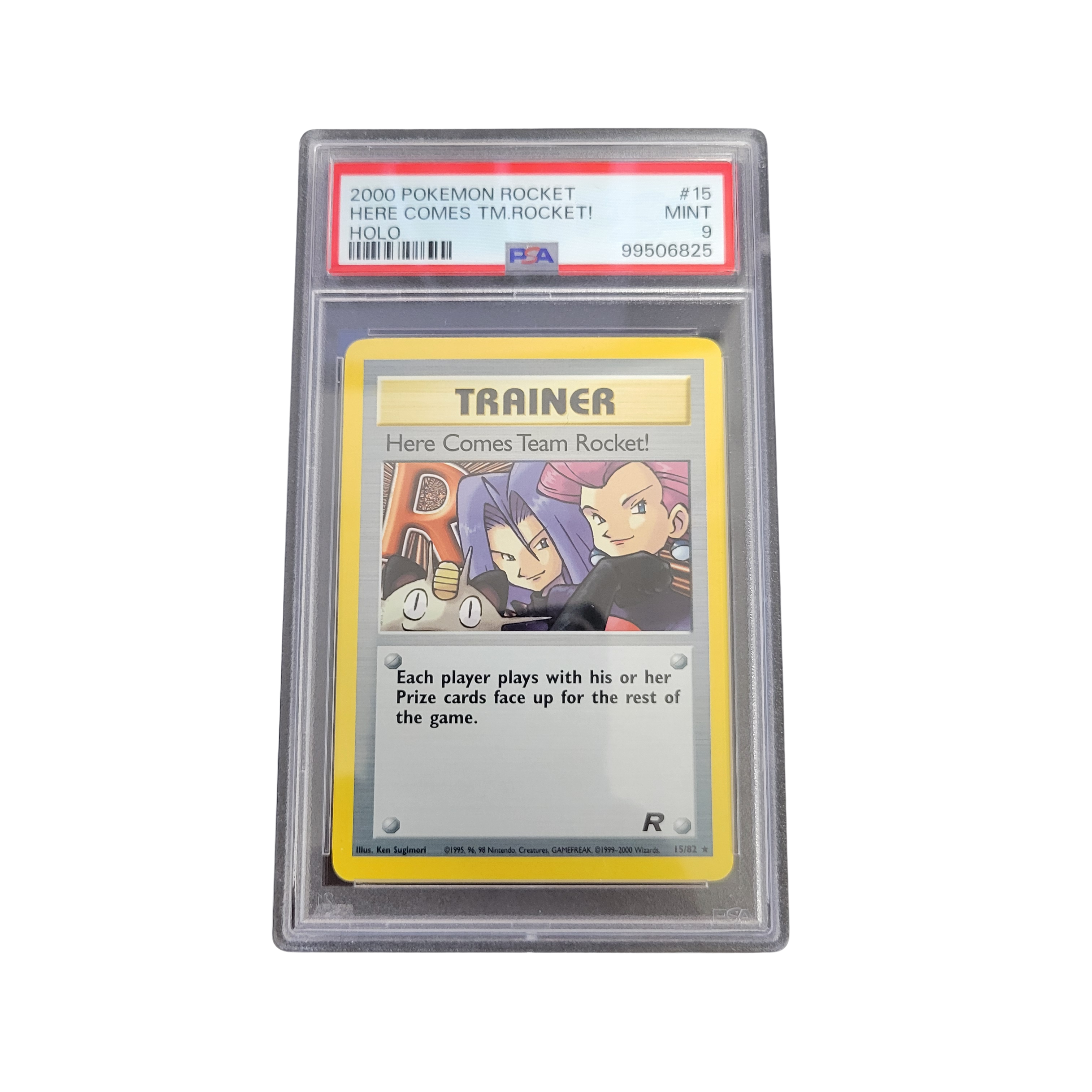 2000 Pokémon Team Rocket #15 Here Comes Team Rocket Holo - PSA 9