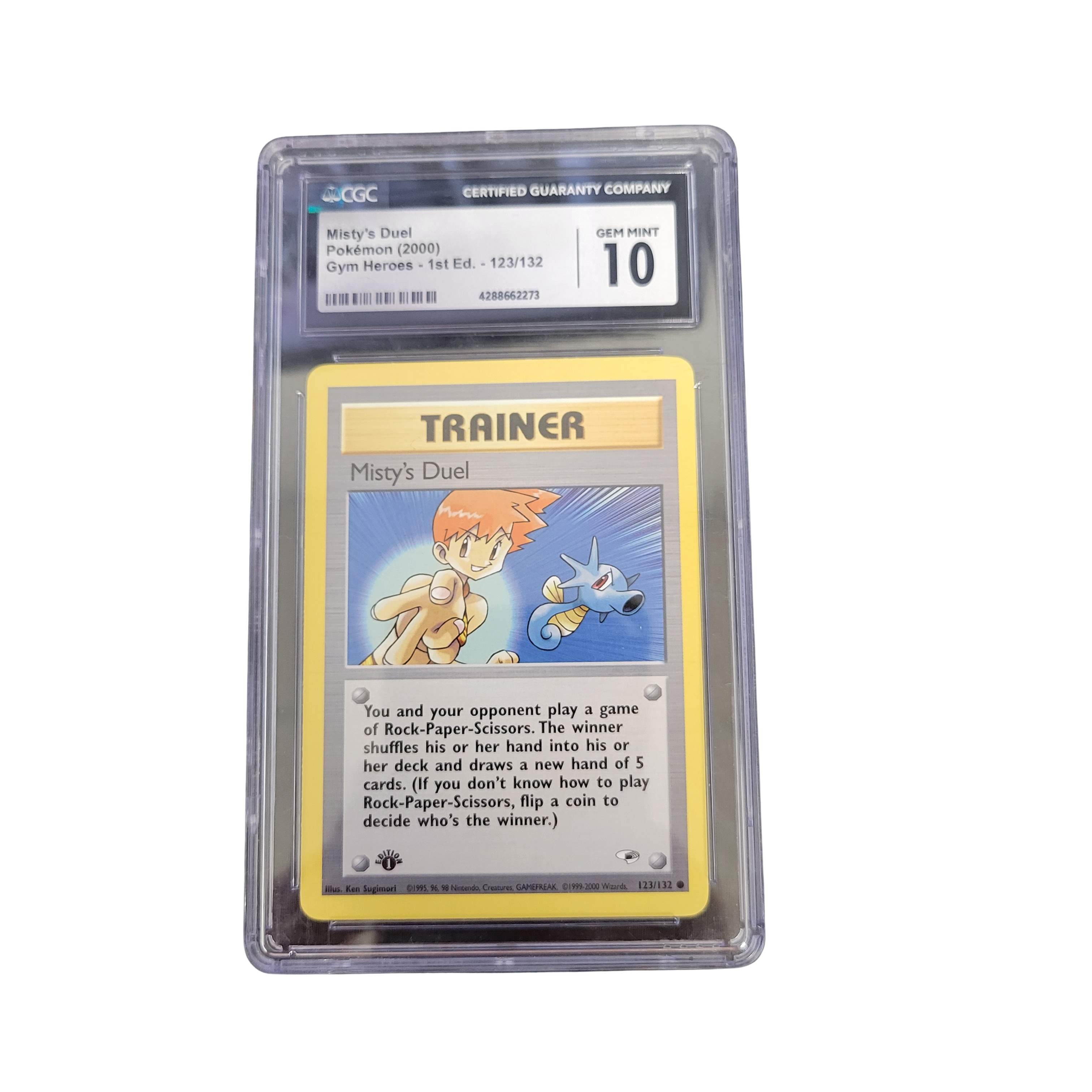 2000 Pokémon Gym Heroes 1st Edition #123 Misty's Duel - CGC 10