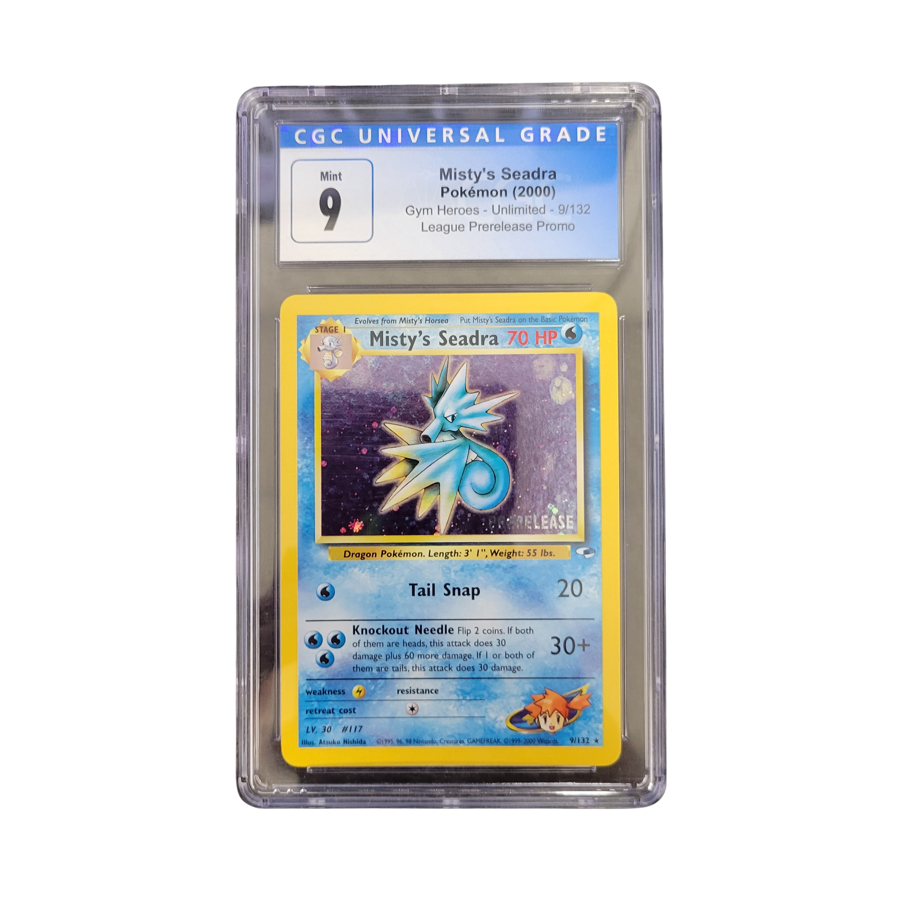 2000 Gym Heroes #9 Misty's Seadra Prerelease Promo - CGC 9
