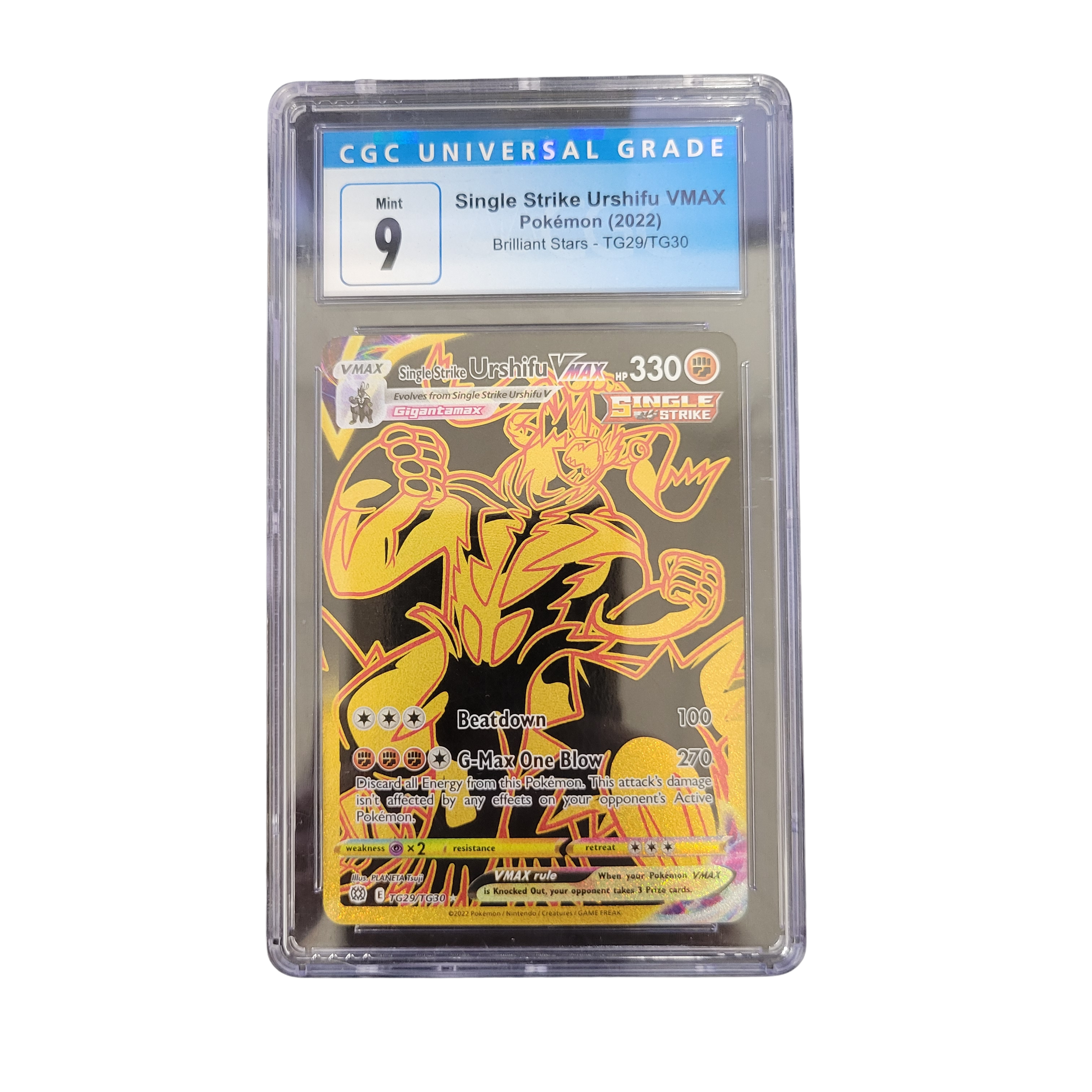 2022 Pokémon Brilliant Stars #TG29 Single Strike Urshifu VMAX Trainer Gallery - CGC 9