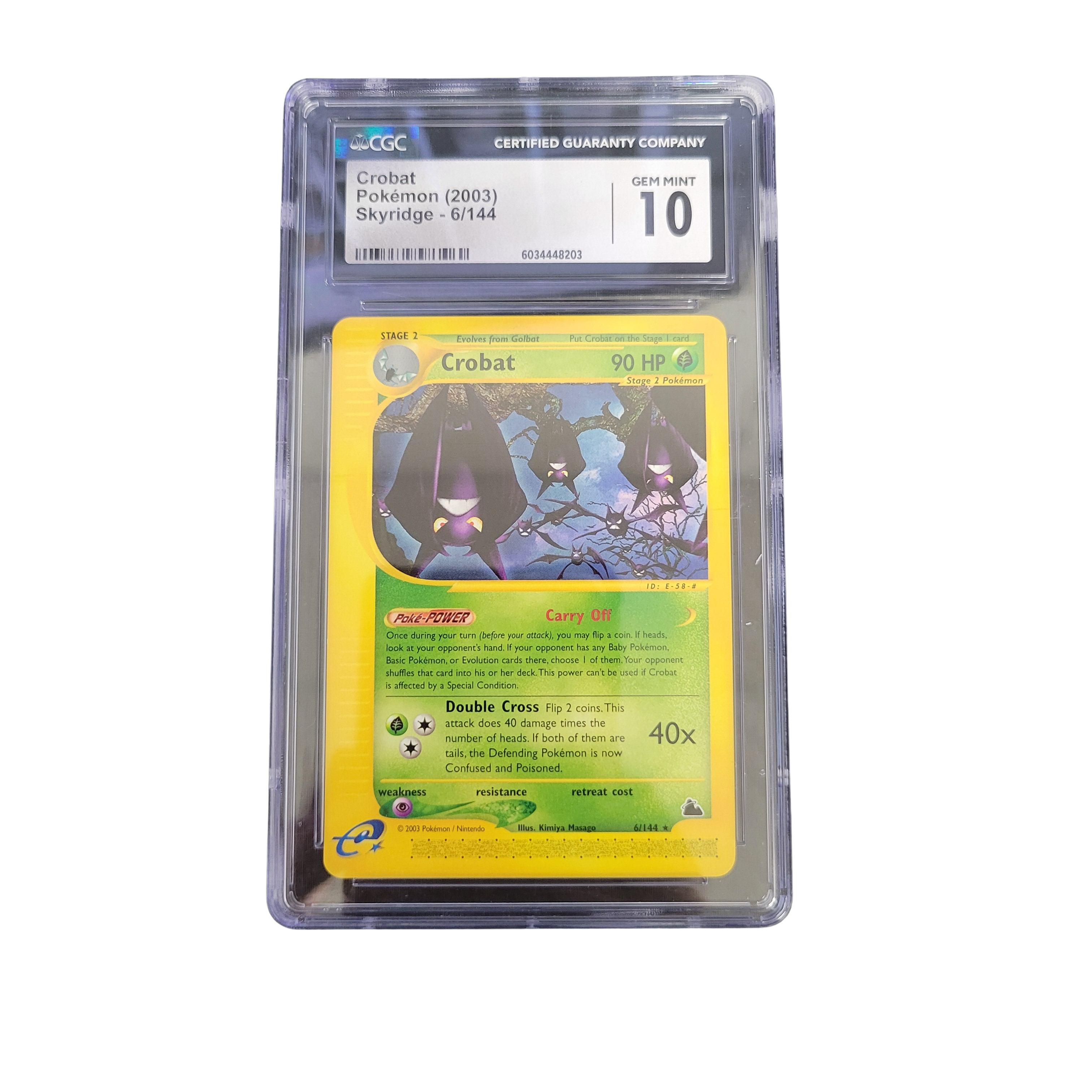 2003 Pokémon Skyridge #6 Crobat Rare - CGC 10