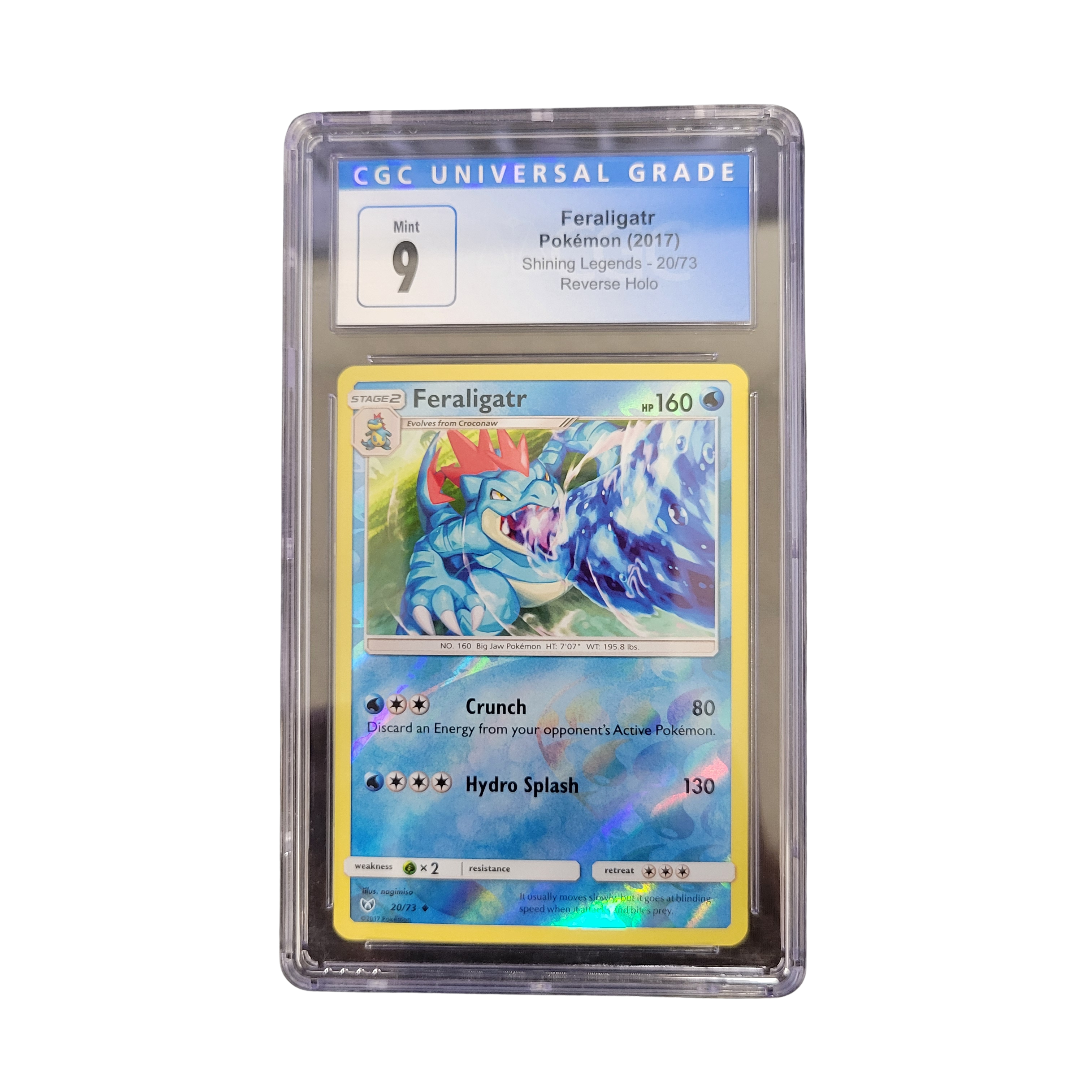 2017 Pokémon Shining Legends #20 Feraligatr Reverse-Holo - CGC 9
