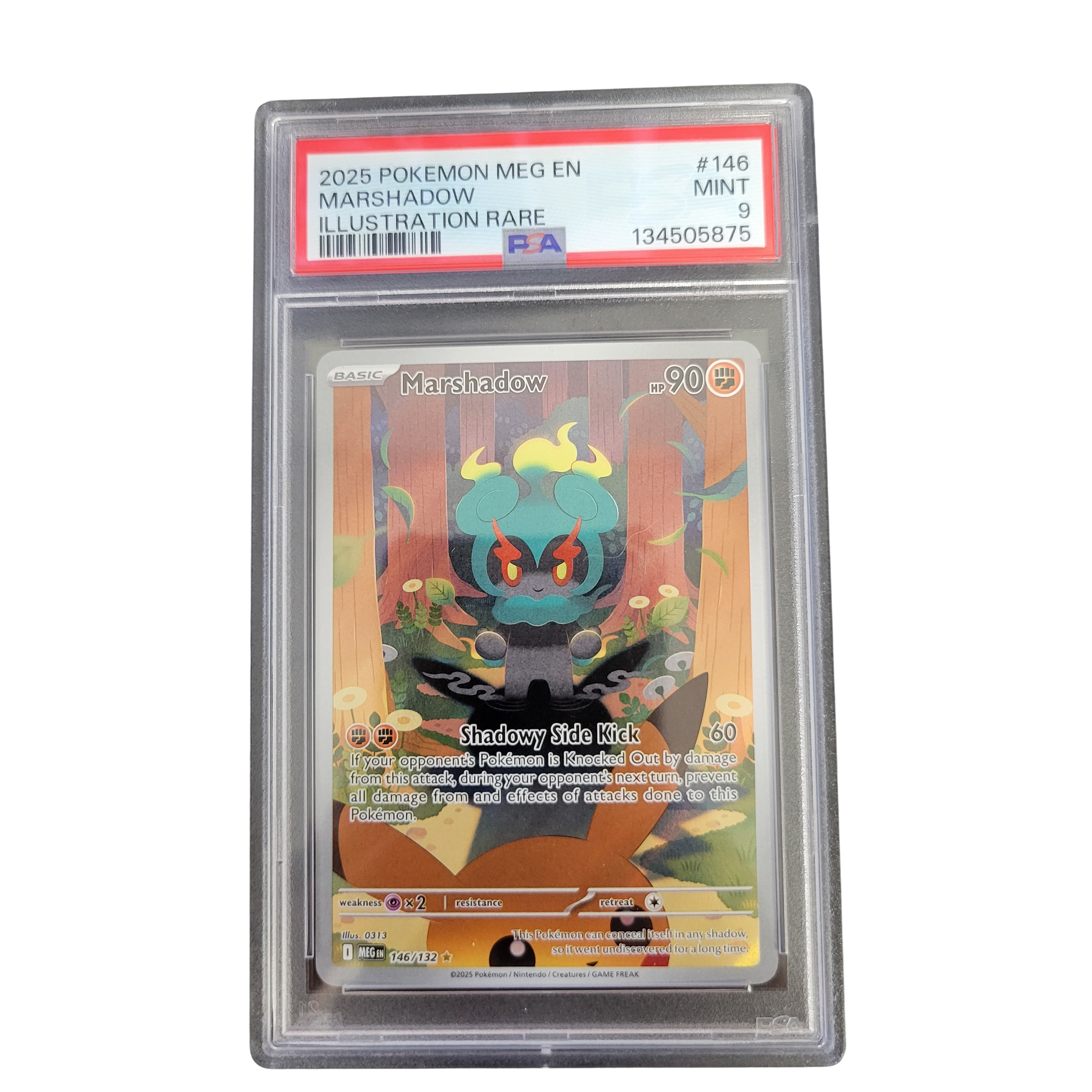 2025 Pokémon MEG EN #146 Marshadow Illustration Rare - PSA 9