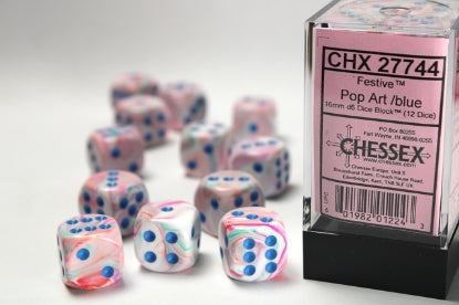 Chessex Dice: 16mm D6 Dice Block (12 dice)