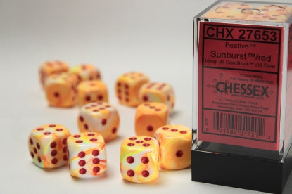 Chessex Dice: 16mm D6 Dice Block (12 dice)