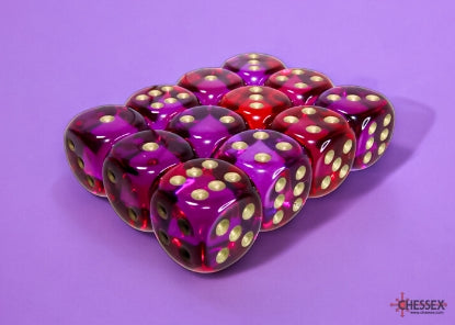 Chessex Dice: 16mm D6 Dice Block (12 dice)