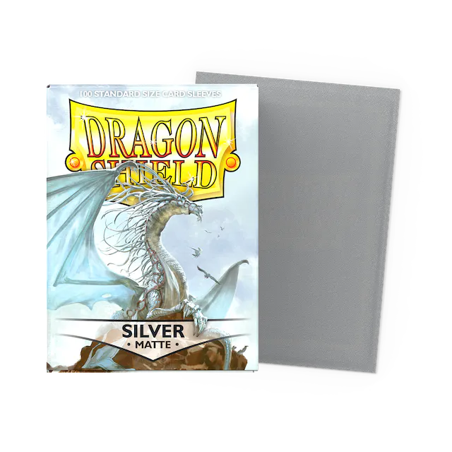 Dragon Shield: Standard Size Matte Sleeves: Silver