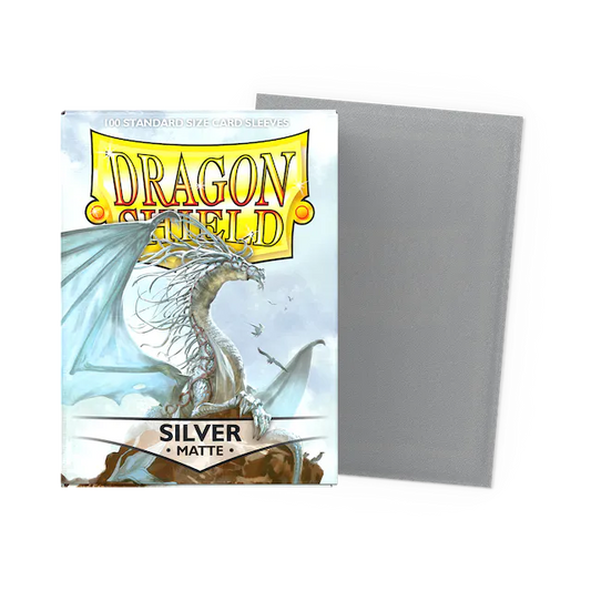 Dragon Shield: Standard Size Matte Sleeves: Silver