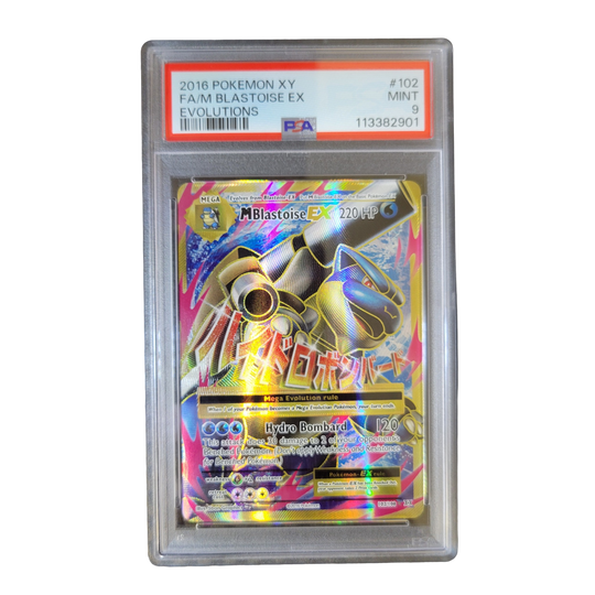 PSA 9 M Blastoise EX 102/108 graded card front