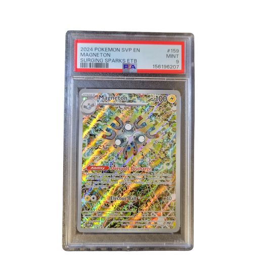 2024 Pokémon Surging Sparks ETB Magneton promo 159 PSA 9 front