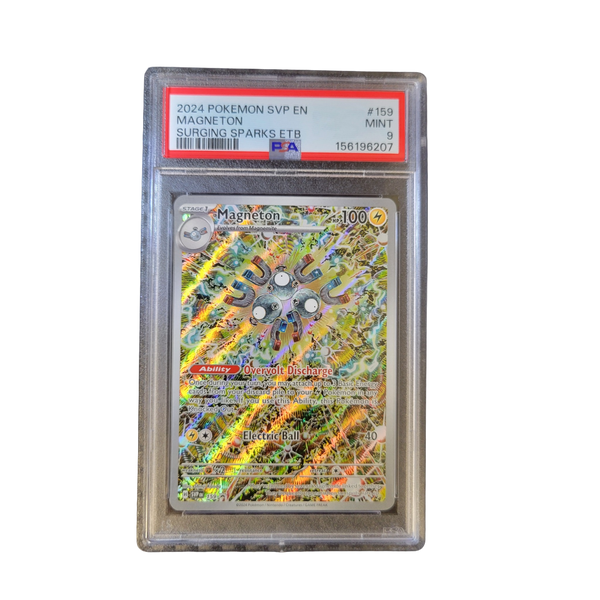 2024 Pokémon Surging Sparks ETB Magneton promo 159 PSA 9 front