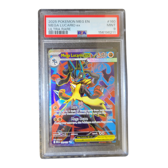 PSA 9 Mega Lucario ex 160/132 graded Pokémon card front