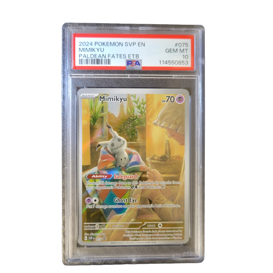 2024 Pokémon Paldean Fates ETB Mimikyu promo 075 PSA 10 front