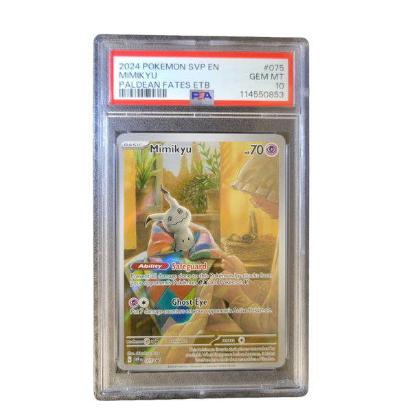 2024 Pokémon Paldean Fates ETB Mimikyu promo 075 PSA 10 front