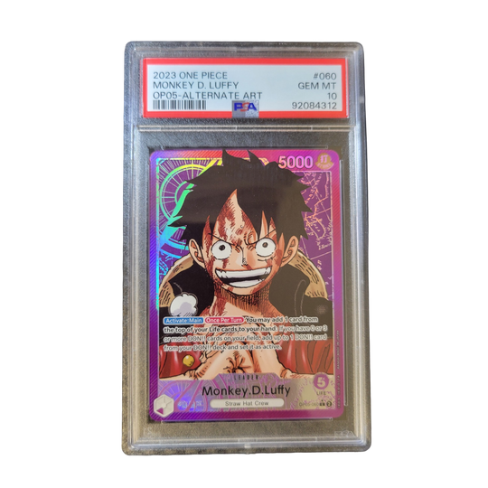 2023 One Piece OP05-060 Monkey D. Luffy Alternate Art PSA 10 front