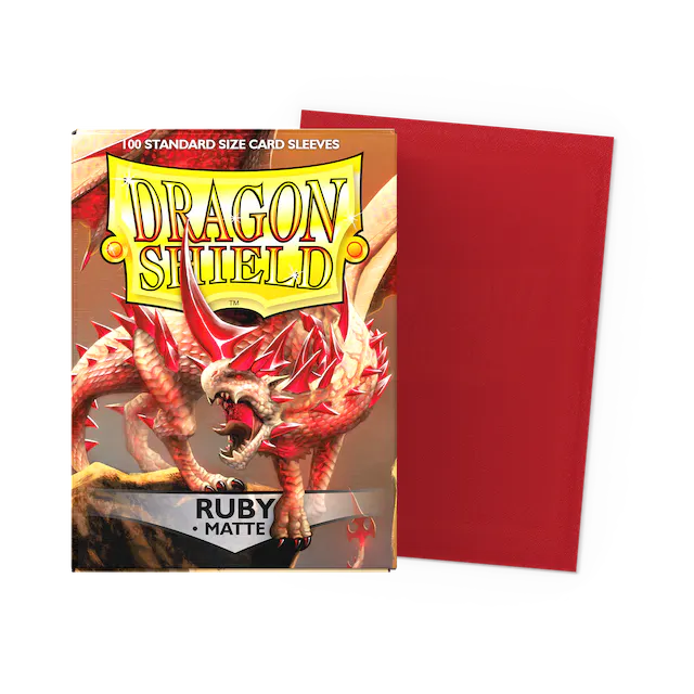 Dragon Shield: Standard Size Matte Sleeves: Ruby