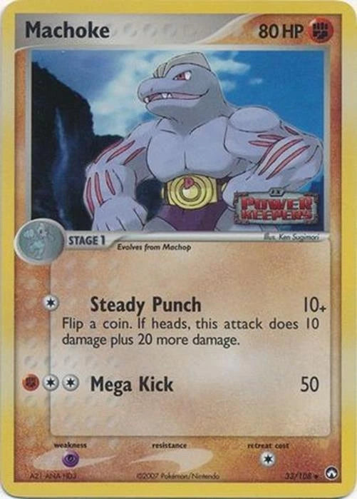 CGC Graded Card: Pokémon TCG: EX Power Keepers: Machoke #33/108 Reverse-Holo