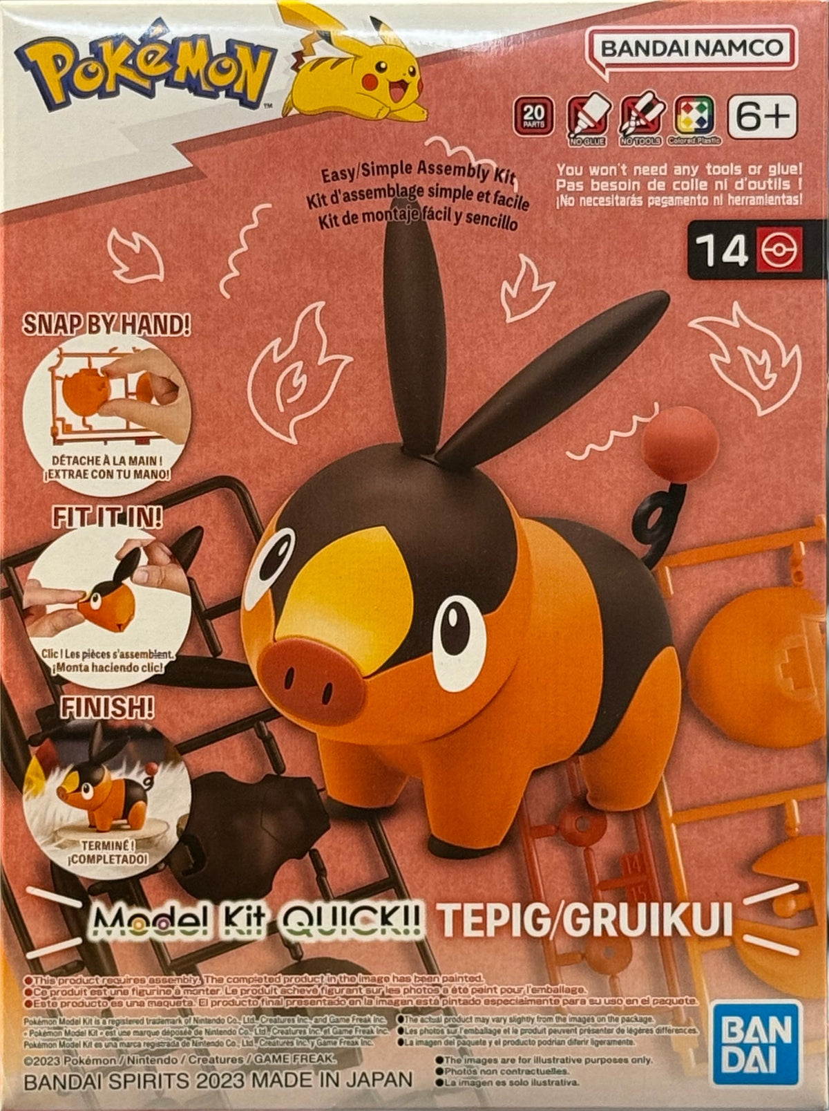 Bandai Pokémon Plamo Collection Quick!! 14 Tepig model kit