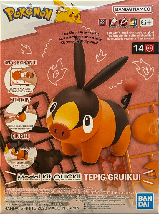Bandai Pokémon Plamo Collection Quick!! 14 Tepig model kit
