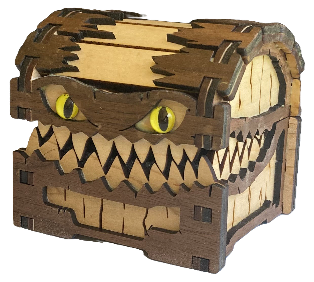 Hrothgar's Hoard Mimic Dice Chest in maple